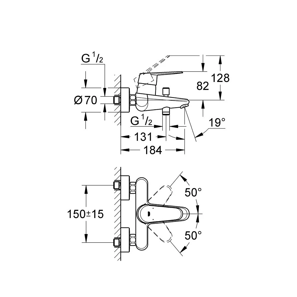 Μπαταρία λουτρού GROHE EURODISC COSMOPOLITAN 33390002 (Σώμα) 4 Μπαταρία λουτρού GROHE EURODISC COSMOPOLITAN 33390002 (Σώμα) - Image 2