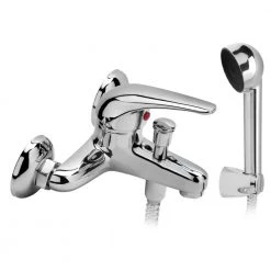 Μπαταρία μπάνιου με σπιράλ, τηλέφωνο και στήριγμα GLORIA DEMA 13-6009