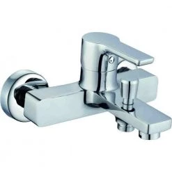 Μπαταρία μπάνιου με σπιράλ, τηλέφωνο και στήριγμα GLORIA MODA 13-3249