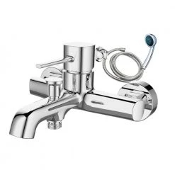 Μπαταρία μπάνιου με σπιράλ, τηλέφωνο και στήριγμα GLORIA SIC 42-2283