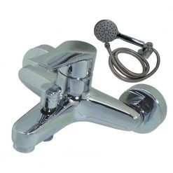 Μπαταρία μπάνιου με σπιράλ, τηλέφωνο και στήριγμα HUIDA 39-2783