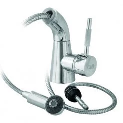 Μπαταρία νιπτήρος κομμωτηρίου με σπιράλ και τηλέφωνο GLORIA BARBIERE 13-1227