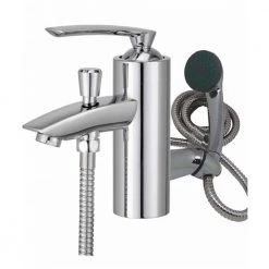 Μπαταρία νιπτήρος κομμωτηρίου με σπιράλ, τηλέφωνο και στήριγμα GLORIA SOLUTION 13-1038