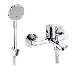 Επίτοιχη μπαταρία λουτρού με σετ ντούς PYRAMIS DELICATO PLUS 090925301