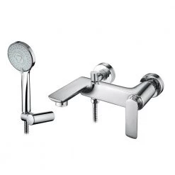 Επίτοιχη μπαταρία λουτρού με σετ ντούς PYRAMIS ERMOSA 090923901