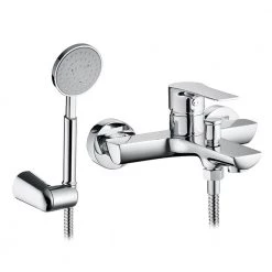 Επίτοιχη μπαταρία λουτρού με σετ ντούς PYRAMIS MAJESTA 090924801