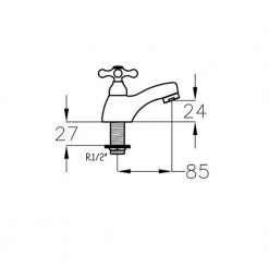 Μπανιέρας Κατάστημα -Μπανιέρας Κατάστημα ζεύγος επικαθήμενων κανουλών 1 2 ottone meloda ever 6222e χρωμέ 1