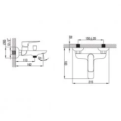 Μπαταρία λουτρού KARAG ENOCH WGH23477C (Πλήρης) -Μπανιέρας Κατάστημα μπαταρία λουτρού karag enoch wgh23477c πλήρης 2