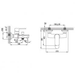 Μπαταρία λουτρού KARAG PEARL VQ23283C (Πλήρης) -Μπανιέρας Κατάστημα μπαταρία λουτρού karag pearl vq23283c πλήρης 2