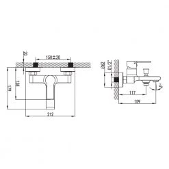 Μπαταρία λουτρού KARAG VOLARE WMJ238056C (Πλήρης) -Μπανιέρας Κατάστημα μπαταρία λουτρού karag volare wmj238056c πλήρης 2