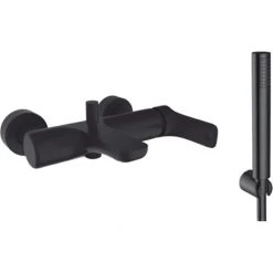 Μπαταρία λουτρού OTTONE MELODA VERA BLACK MATT 2V530-BB Μαύρο ματ