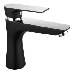 Μπαταρία νιπτήρα FERRO ALGEO SQUARE BLACK/CHROME BAQ2BLC