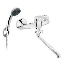 Μπαταρία νιπτήρα / μπάνιου τοίχου με σύνδεση ντους FERRO BASIC BBC55A