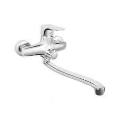 Μπαταρία νιπτήρα / μπάνιου τοίχου με σύνδεση ντους FERRO TIGA VERDELINE BTG5A