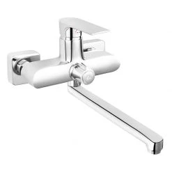 Μπαταρία νιπτήρα τοίχου με σύνδεση ντους FERRO ALGEO SQUARE BAQ3A