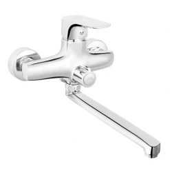 Μπαταρία νιπτήρα τοίχου με σύνδεση ντους FERRO TIGA VERDELINE BTG3A