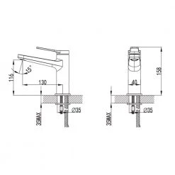 Μπαταρία νιπτήρος KARAG ANDARE WNW168073C -Μπανιέρας Κατάστημα μπαταρία νιπτήρος karag andare wnw168073c 2