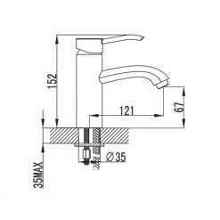 Μπαταρία νιπτήρος KARAG MACHITO ZC16227C -Μπανιέρας Κατάστημα μπαταρία νιπτήρος karag machito zc16227c 2