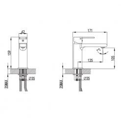 Μπαταρία νιπτήρος KARAG VOLARE WMJ168056C -Μπανιέρας Κατάστημα μπαταρία νιπτήρος karag volare wmj168056c 2