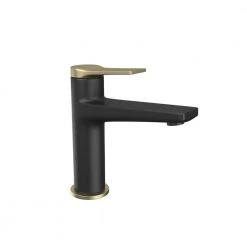 Μπαταρία νιπτήρος μαύρη ματ με χρυσό ANDARE KARAG WNW168073PA-B