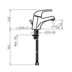 Μπαταρία νιπτήρος με αυτόματη βαλβίδα PYRAMIS SOLFEGIO 098110101 -Μπανιέρας Κατάστημα μπαταρία νιπτήρος με αυτόματη βαλβίδα pyramis solfegio 098110101 1