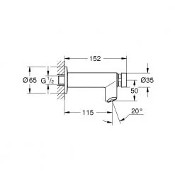 Μπαταρία νιπτήρος τοίχου αυτοκλειόμενη 1 παροχής GROHE EUROECO COSMOPOLITAN S 36266000 -Μπανιέρας Κατάστημα μπαταρία νιπτήρος τοίχου 1 παροχής grohe euroeco cosmopolitan s 36266000 1